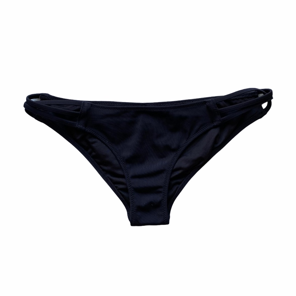 Victoria’s Secret Strappy Sides Black Swim Bottoms